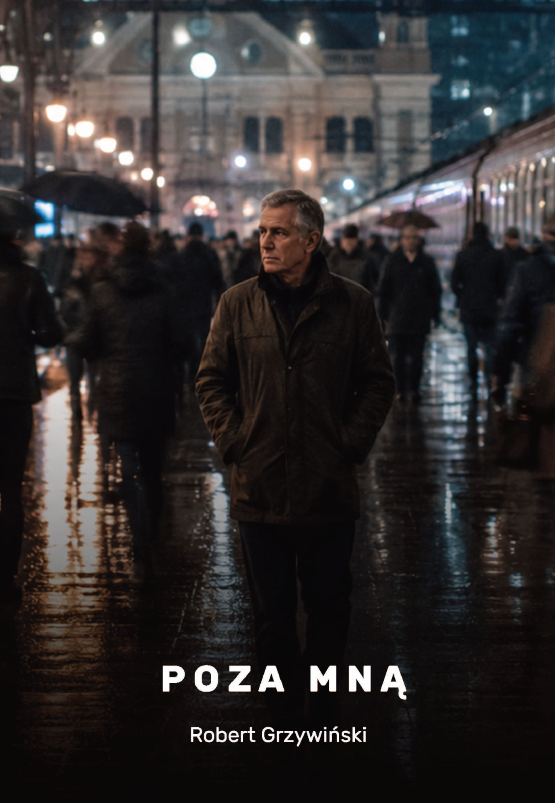 Okładka książki poetyckiej Poza mną — Robert Grzywiński